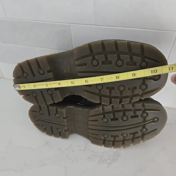 Vintage Y2K Dr. Martens Chunky Platform Brown Leather Church Monkey Shoes Mens 5 - Picture 11 of 14